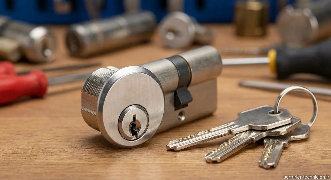 Serrure de sécurité résistante à la méthode bumping et clés protégées