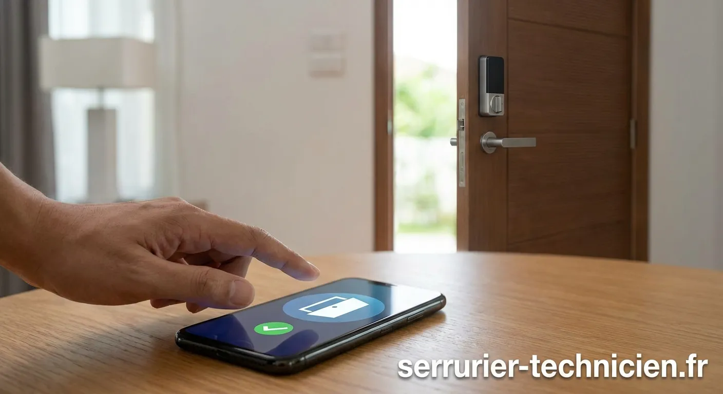 Système intelligent affichant une notification d'ouverture de porte
