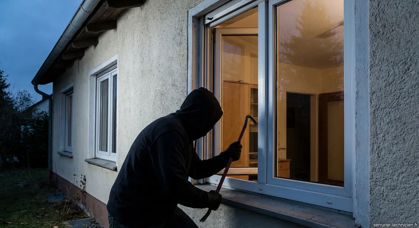 Sécurisation fenêtre accessible contre cambriolage avec barreaux et serrure