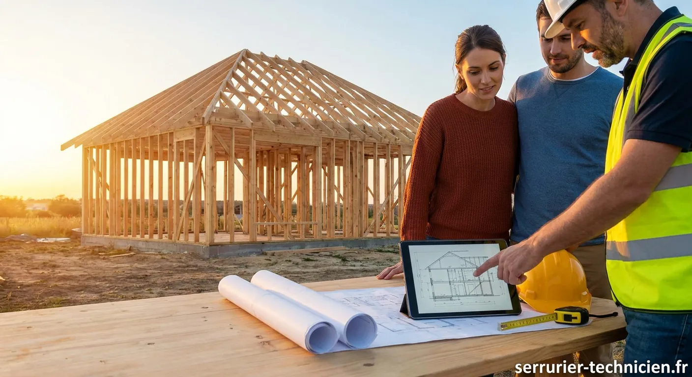 Travaux de construction d'une maison neuve