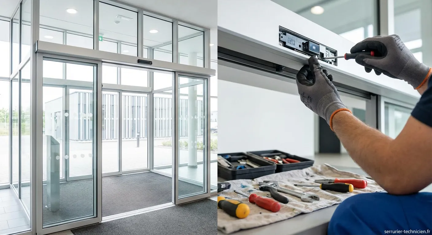 Réglage alignement capteur porte garage automatique