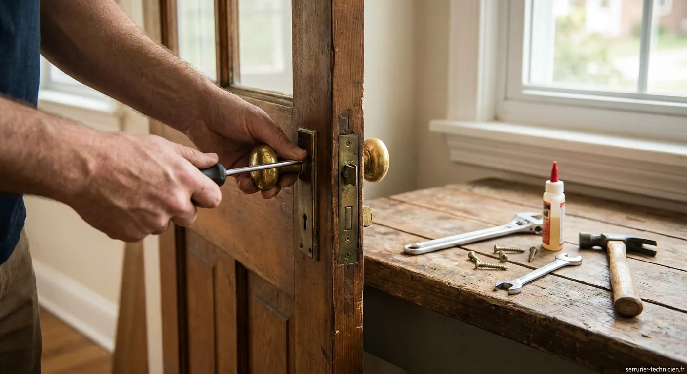 Réparation d'une poignée de porte